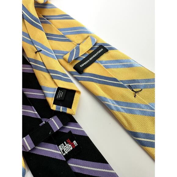 Men’s Tie Lot of 5 Classic Business Stripe Styles Express, Nautica, Billy London - Picture 9 of 11
